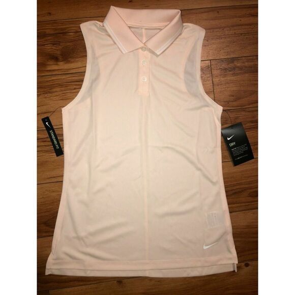 Nike BV0223-838 Women’s Sz XL Dri-Fit Victory Peach Sleeveless Polo - Picture 4 of 6